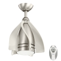 Kichler - LED Zatemnitveni stropni ventilator TERNA LED/10W/230V mat krom/bela + Daljinski upravljalnik