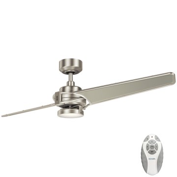 Kichler - LED Zatemnitveni stropni ventilator XETY LED/10W/230V  mat krom/srebrna + Daljinski upravljalnik