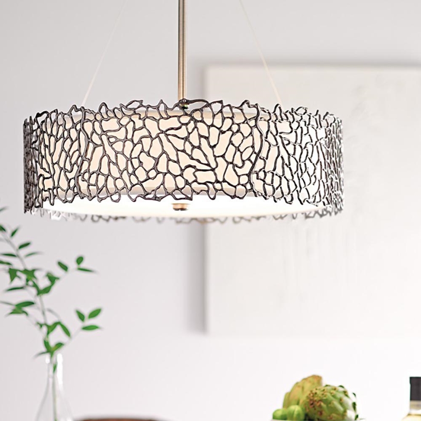 Kichler - Lestenec na drogu SILVER CORAL 3xE27/100W/230V mat krom