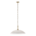 Kichler - Lestenec na verigi DELAROSA 1xE27/60W/230V bela/medenina