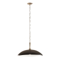 Kichler - Lestenec na verigi DELAROSA 1xE27/60W/230V črna/medenina