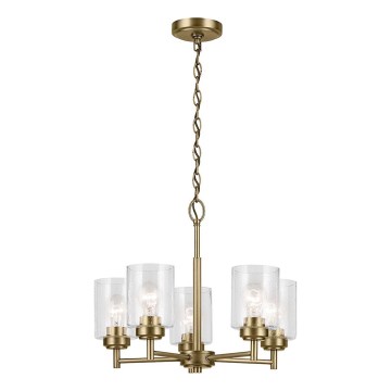Kichler - Lestenec na verigi WINSLOW 5xE27/60W/230V pr. 50,2 cm medenina