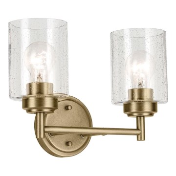 Kichler - Stenska svetilka WINSLOW 2xE27/60W/230V medenina