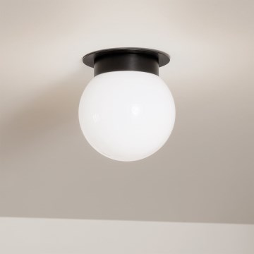 Kichler - Stropna svetilka ALBERS 1xE27/40W/230V premer 20,3 cm črna