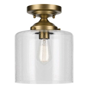 Kichler - stropna svetilka WINSLOW 1xE27/60W/230V pr. 21,6 cm medenina