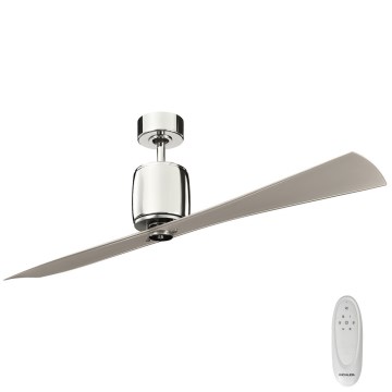 Kichler - Stropni ventilator FERRON sijajni krom + Daljinski upravljalnik