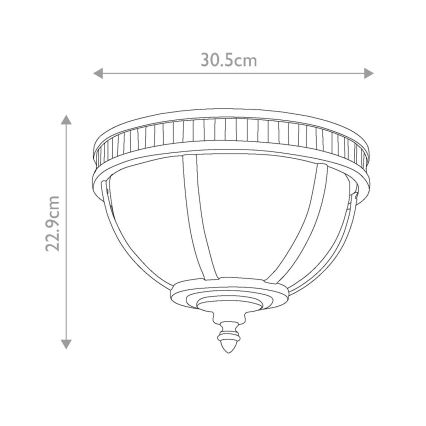 Kichler - Zunanja stropna svetilka HALLERON 3xE14/40W/230V IP44 antracit