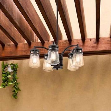 Kichler - Zunanji lestenec na drogu LYNDON 5xE27/60W/230V IP44