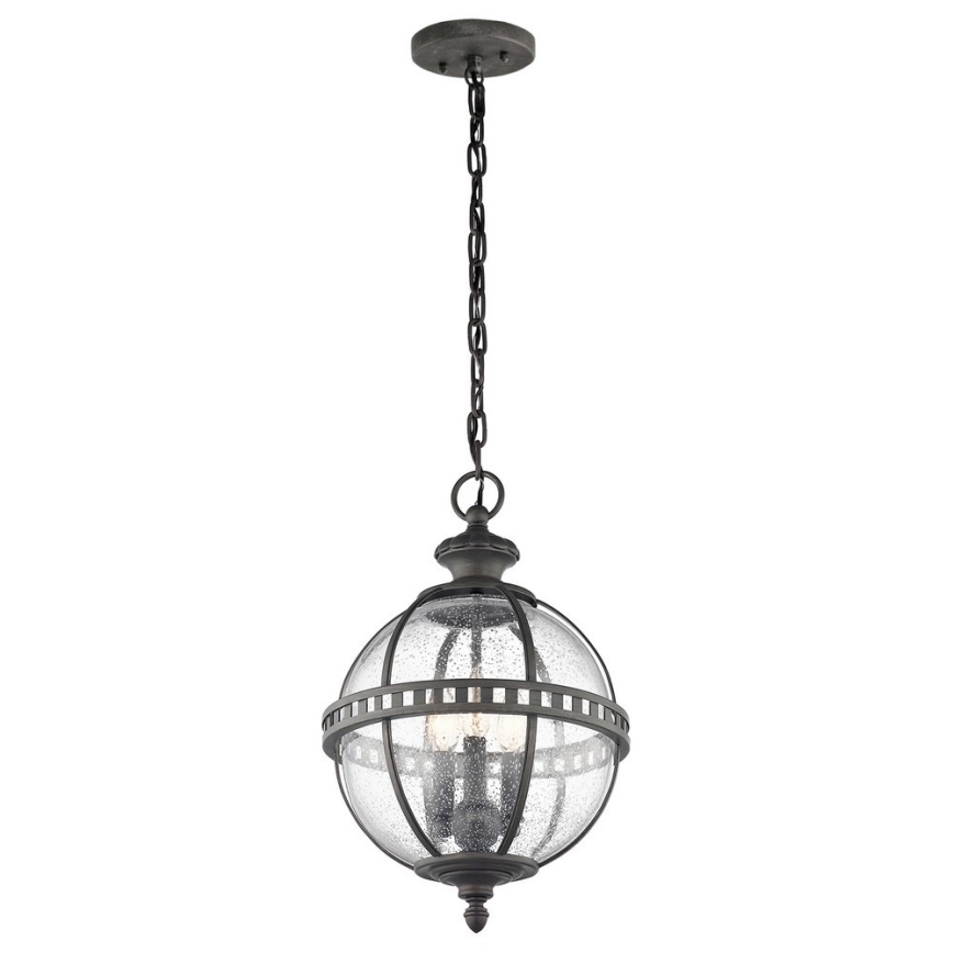 Kichler - Zunanji lestenec na verigi HALLERON 3xE14/60W/230V IP44