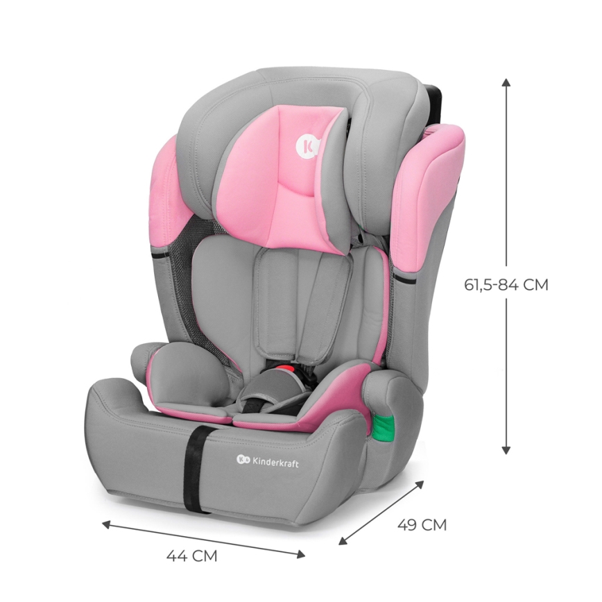KINDERKRAFT - Avtomobilski sedež COMFORT UP i-Velikost (76-150 cm) siva/roza