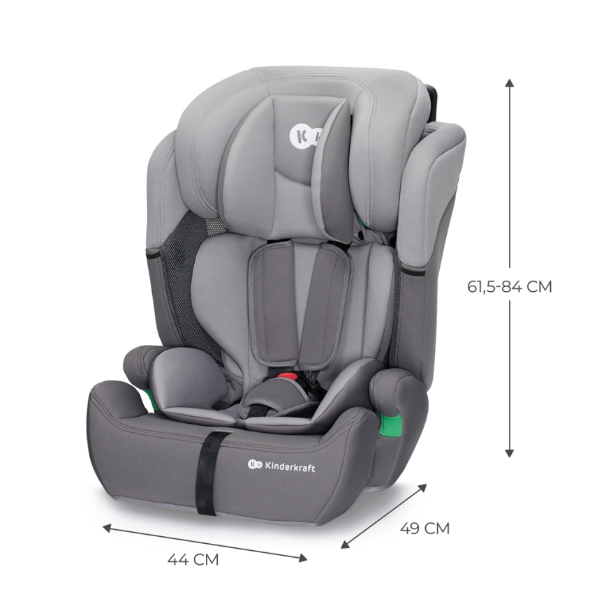 KINDERKRAFT - Avtomobilski sedež COMFORT UP i-Velikost (76-150 cm) svetlo siva
