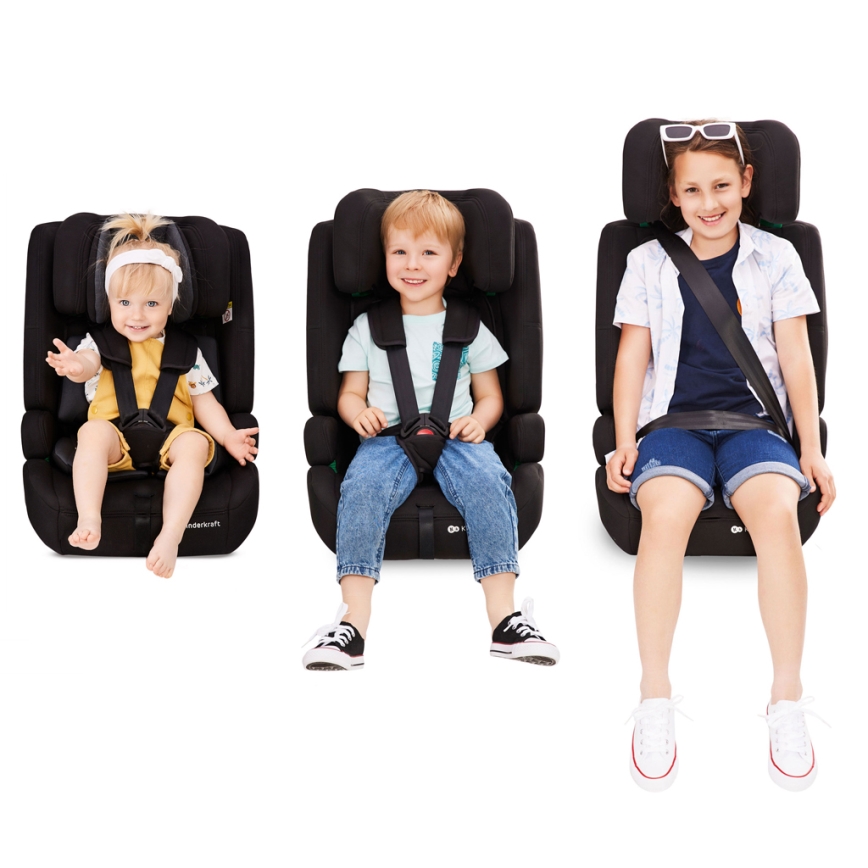 KINDERKRAFT - Avtomobilski sedež SAFETY FIX 2 i-Velikost (76-150 cm) črna