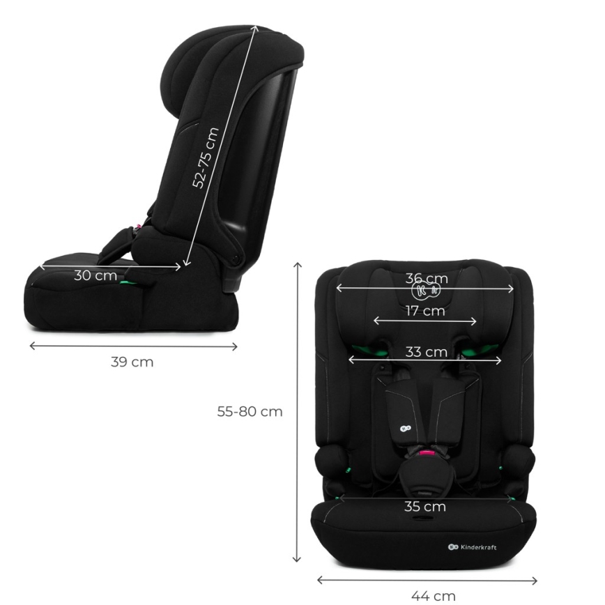 KINDERKRAFT - Avtosedež I-COMFY i-Size 76-150 cm črn