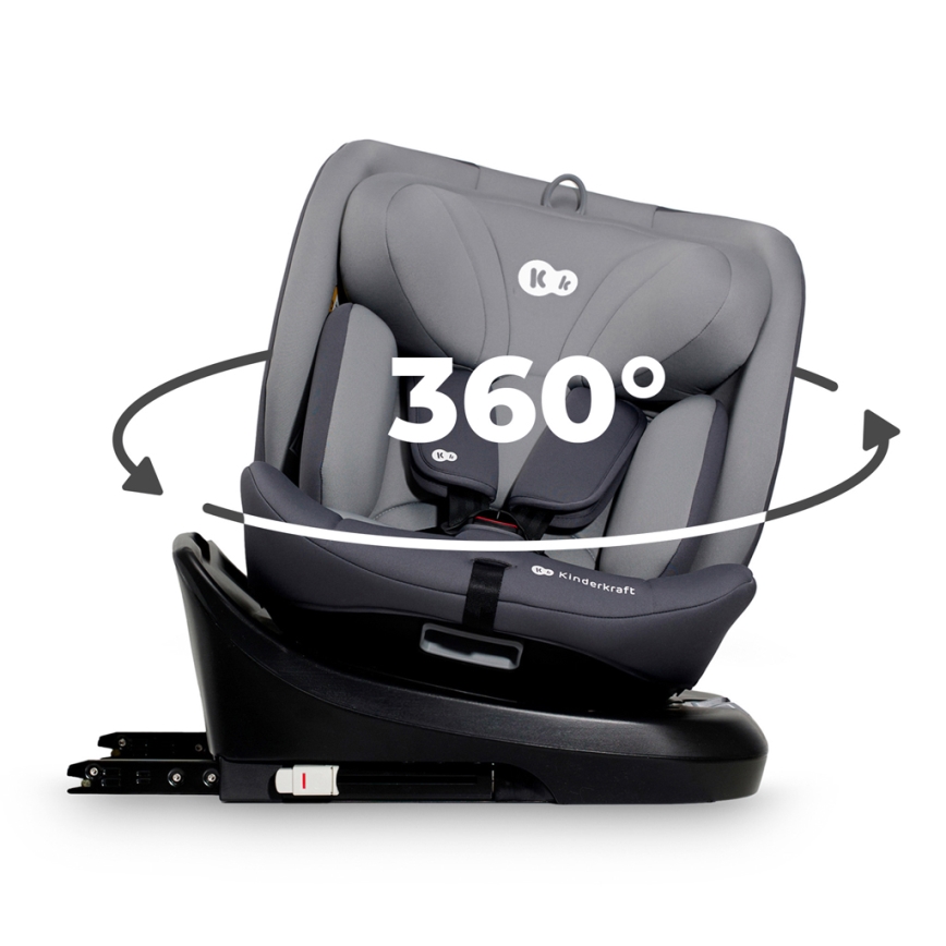 KINDERKRAFT - Avtosedež I-GROW i-Velikost (40-150 cm) siva