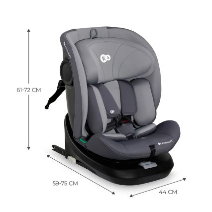 KINDERKRAFT - Avtosedež I-GROW i-Velikost (40-150 cm) siva