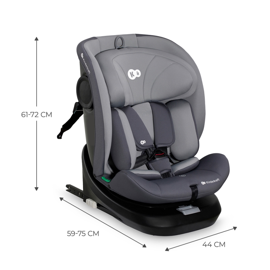 KINDERKRAFT - Avtosedež I-GROW i-Velikost (40-150 cm) siva