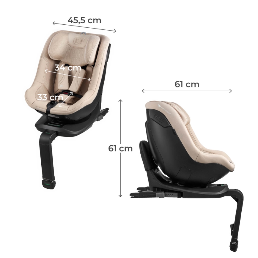 KINDERKRAFT - Avtosedež I-GUARD PRO i-Size 61-105 cm bež