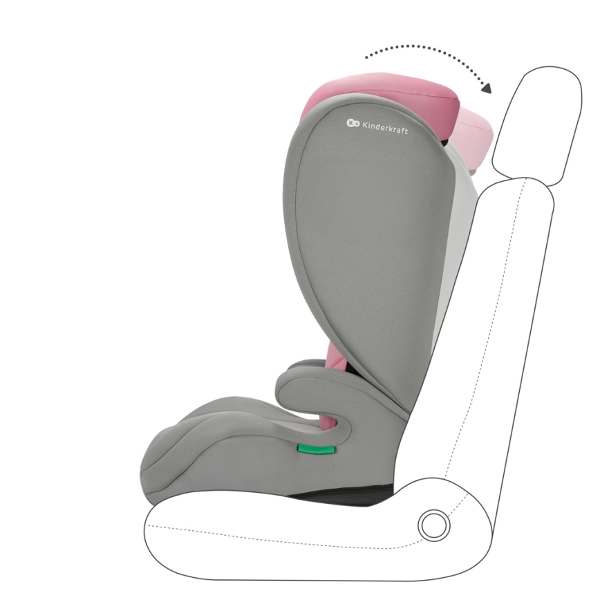 KINDERKRAFT - Avtosedež I-SPARK i-Velikost (100-150 cm) roza