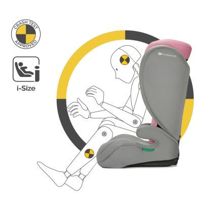 KINDERKRAFT - Avtosedež I-SPARK i-Velikost (100-150 cm) roza