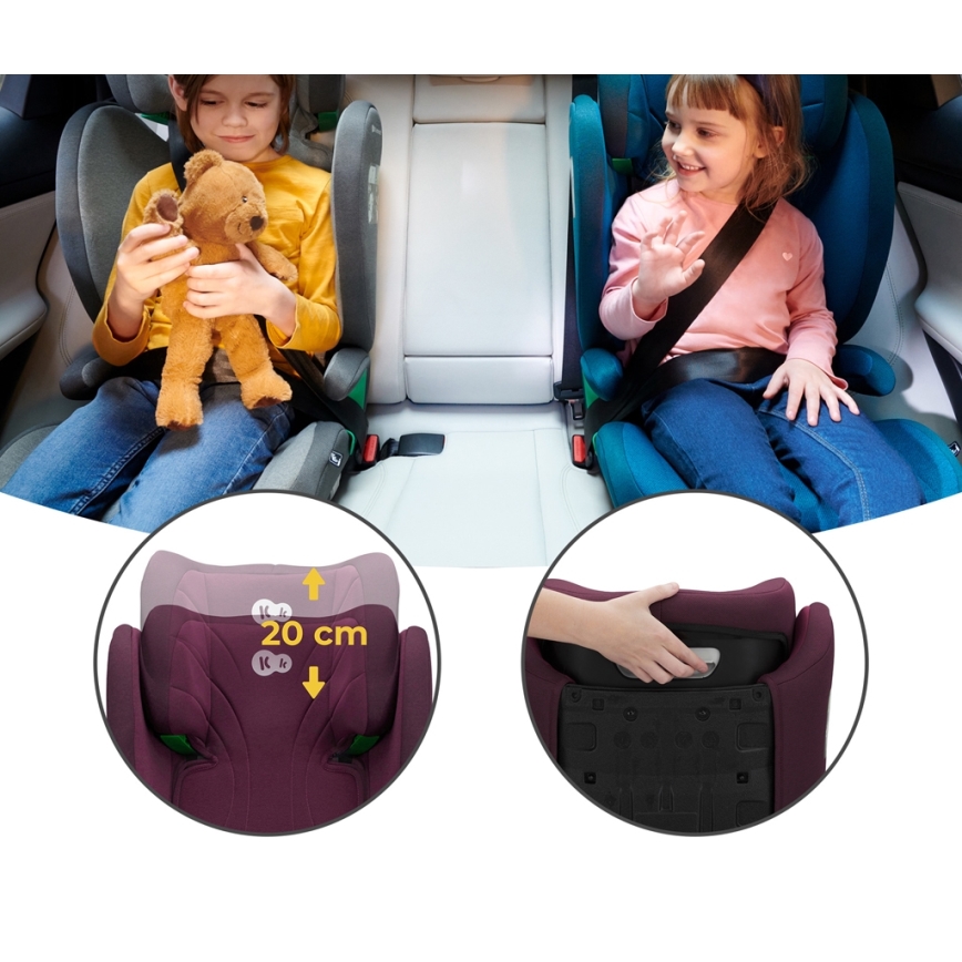 KINDERKRAFT - Avtosedež JUNIOR FIX 2 (100-150 cm) Cherry pearl