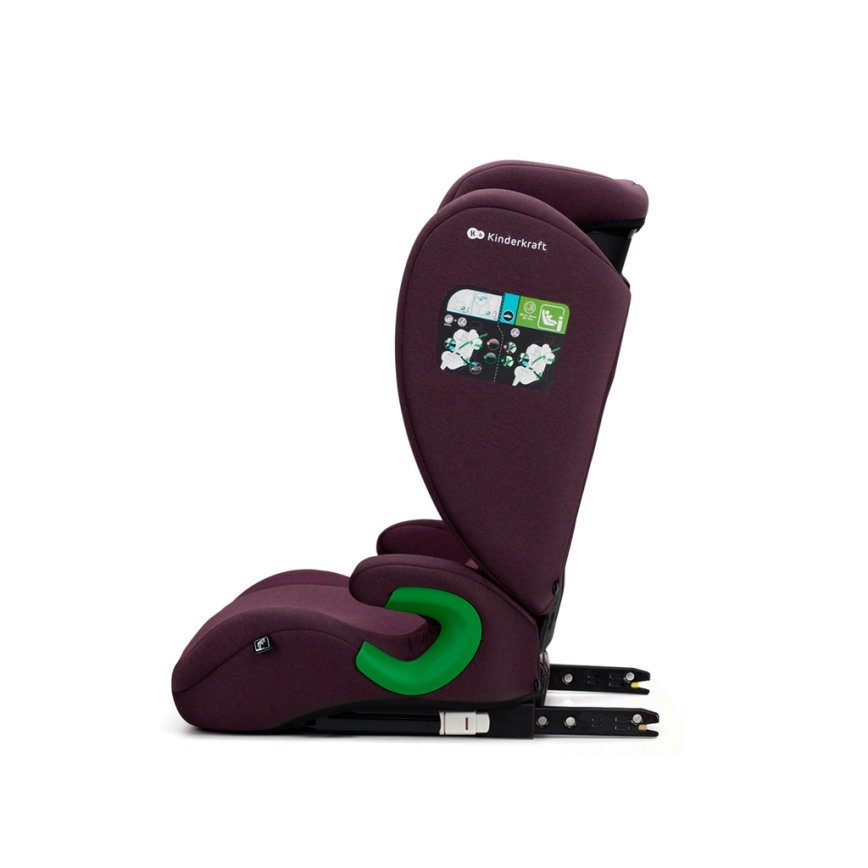 KINDERKRAFT - Avtosedež JUNIOR FIX 2 (100-150 cm) Cherry pearl