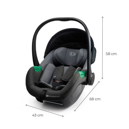 KINDERKRAFT - Avtosedež MINK PRO 2 40-87 cm (0-13 kg) siva