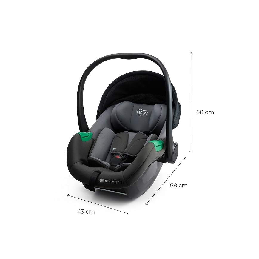KINDERKRAFT - Avtosedež MINK PRO 2 40-87 cm (0-13 kg) siva