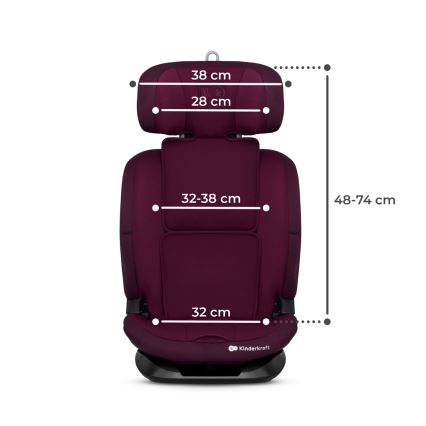 KINDERKRAFT - Avtosedež ONETO 3 i-Velikost (76-150 cm) + Isofix Cherry pearl