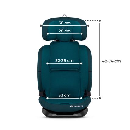 KINDERKRAFT - Avtosedež ONETO 3 i-Velikost (76-150 cm) + Isofix Harbor modra