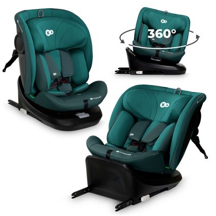 KINDERKRAFT - Avtosedež z vrtljivo bazo I-GROW i-Size 40-150 cm, v turkizni barvi