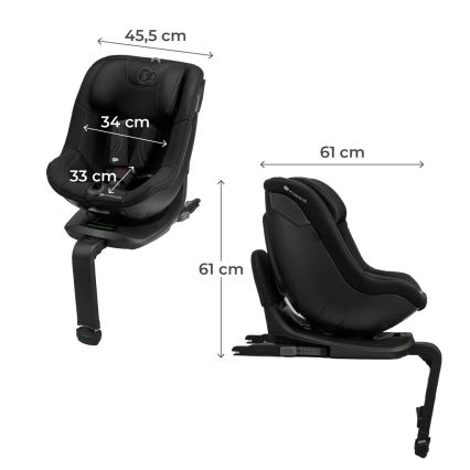 KINDERKRAFT - Avtosedež z vrtljivo bazo I-GUARD PRO i-Size 61-105 cm črn