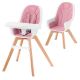 KINDERKRAFT - Jedilni stolček 2v1 TIXI roza