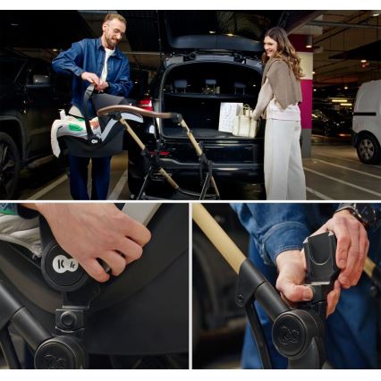 KINDERKRAFT - Kombiniran otroški voziček 3 v 1 MOOV 2 XL Air Black