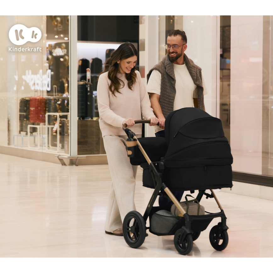 KINDERKRAFT - Kombiniran otroški voziček 3 v 1 MOOV 2 XL Air Grey