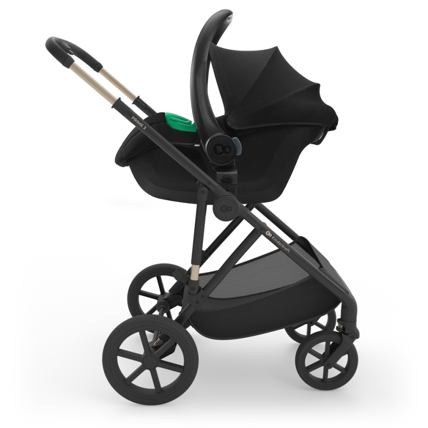 KINDERKRAFT - Kombiniran otroški voziček 3v1 PRIME 3 Venezian Black