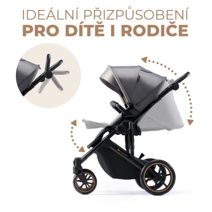 KINDERKRAFT - Kombinirani voziček 2v1 PRIME 2 siva