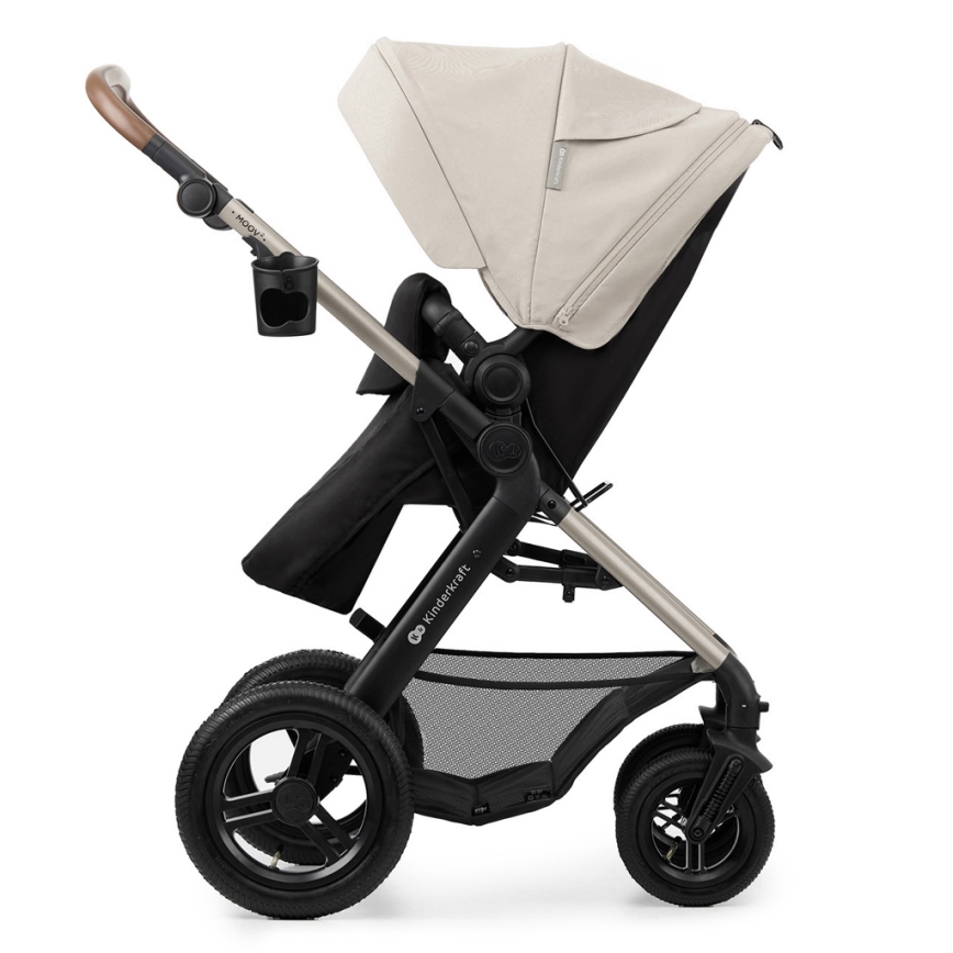 KINDERKRAFT - Kombinirani voziček 3v1 MOOV 2 AIR Moonlight siva + avtosedež MINK PRO