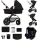 KINDERKRAFT - Kombinirani voziček 3v1 MOOV 2 AIR Pure črna + avto seat MINK PRO