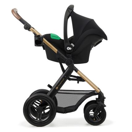 KINDERKRAFT - Kombinirani voziček 3v1 MOOV 2 AIR Pure črna + avto seat MINK PRO