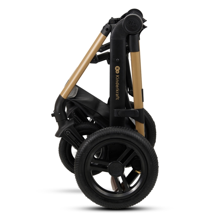 KINDERKRAFT - Kombinirani voziček 3v1 MOOV 2 AIR Pure črna + avto seat MINK PRO