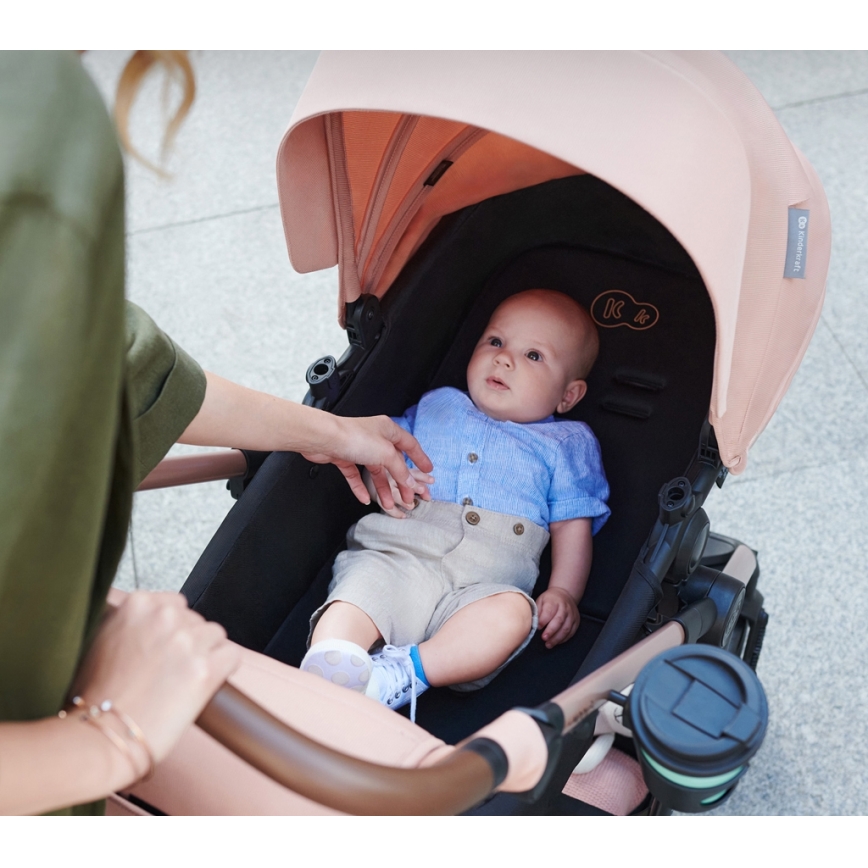 KINDERKRAFT - Kombinirani voziček 3v1 MOOV 2 AIR Sand bež + avto sedež MINK PRO