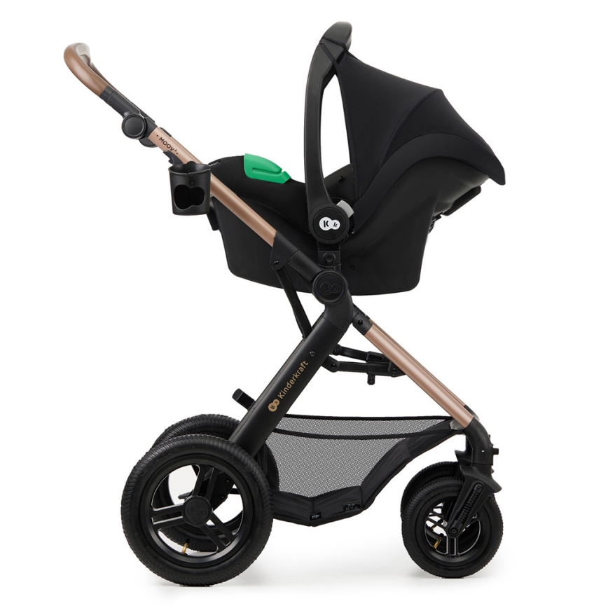 KINDERKRAFT - Kombinirani voziček 3v1 MOOV 2 AIR Sand bež + avto sedež MINK PRO