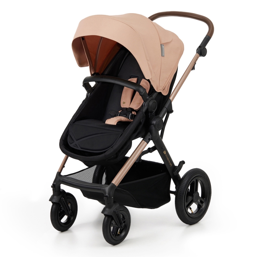 KINDERKRAFT - Kombinirani voziček 3v1 MOOV 2 AIR Sand bež + avto sedež MINK PRO