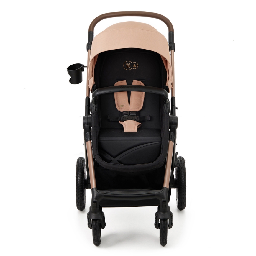 KINDERKRAFT - Kombinirani voziček 3v1 MOOV 2 AIR Sand bež + avto sedež MINK PRO