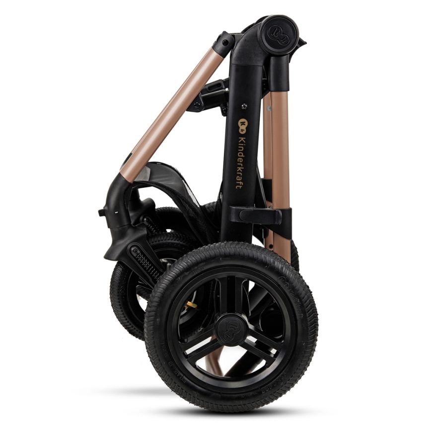 KINDERKRAFT - Kombinirani voziček 3v1 MOOV 2 AIR Sand bež + avto sedež MINK PRO