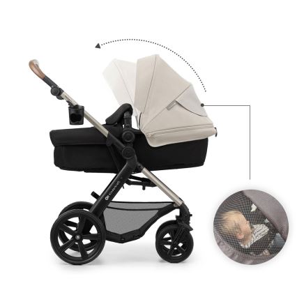 KINDERKRAFT - Kombinirani voziček 3v1 MOOV 2 Moonlight siva + avto sedež MINK PRO