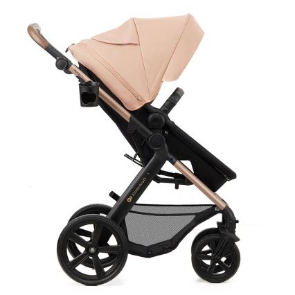 KINDERKRAFT - Kombinirani voziček 3v1 MOOV 2 Sand bež + avto sedež MINK PRO