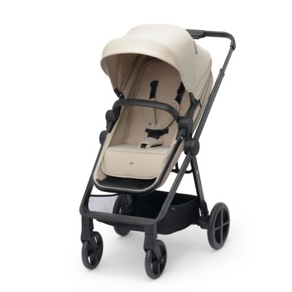 KINDERKRAFT - Kombinirani voziček 4v1 NEWLY Klasik bež + avtosedež MINK PRO z bazo ISOFIX