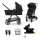 KINDERKRAFT - Kombinirani voziček 4v1 NEWLY Klasik črna + avtosedež MINK PRO z base ISOFIX