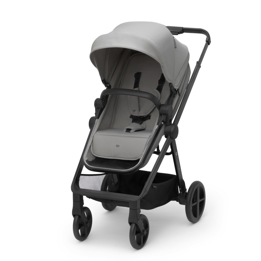 KINDERKRAFT - Kombinirani voziček 4v1 NEWLY Klasik siva + avtosedež MINK PRO z base ISOFIX
